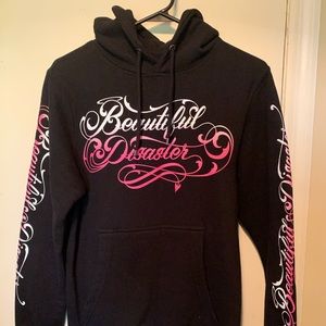 Beautiful Disaster black hoodie women’s small